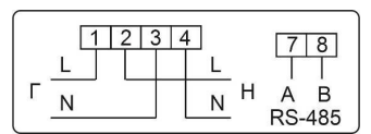 Клеммы счётчика МИРТЕК-12-РУ корпус W6, W6B, W9