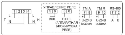 Клеммы счётчика МИРТЕК-12-РУ корпус W3