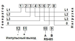 Схема клемм ЦЭ2727А R02 RS-485