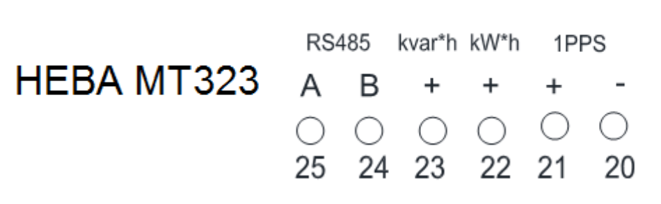 Схема подключения НЕВА МТ 323 к RS-485